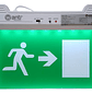 Señalética Salida Led Direccional Vía De Escape Blanco-verde - Miniatura 1