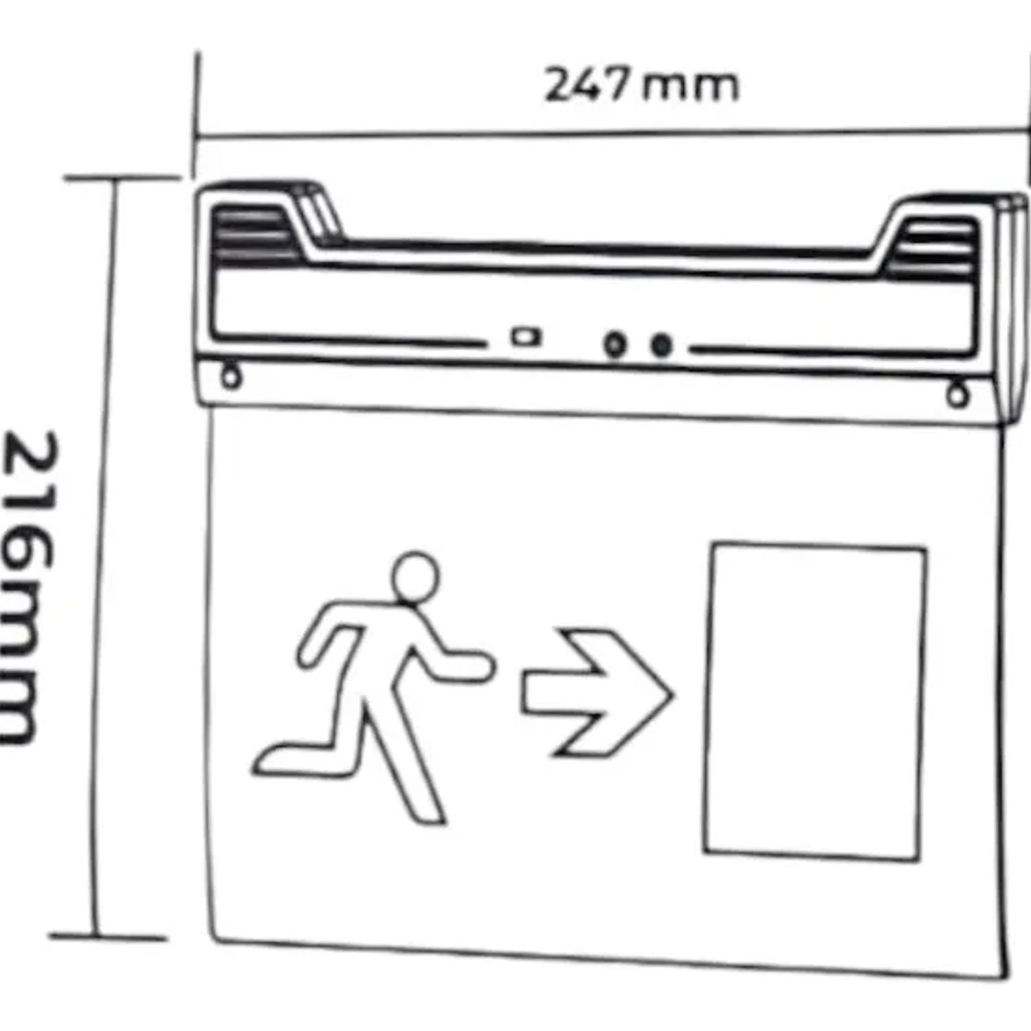 Señalética Salida Led Direccional Vía De Escape Blanco-verde 3