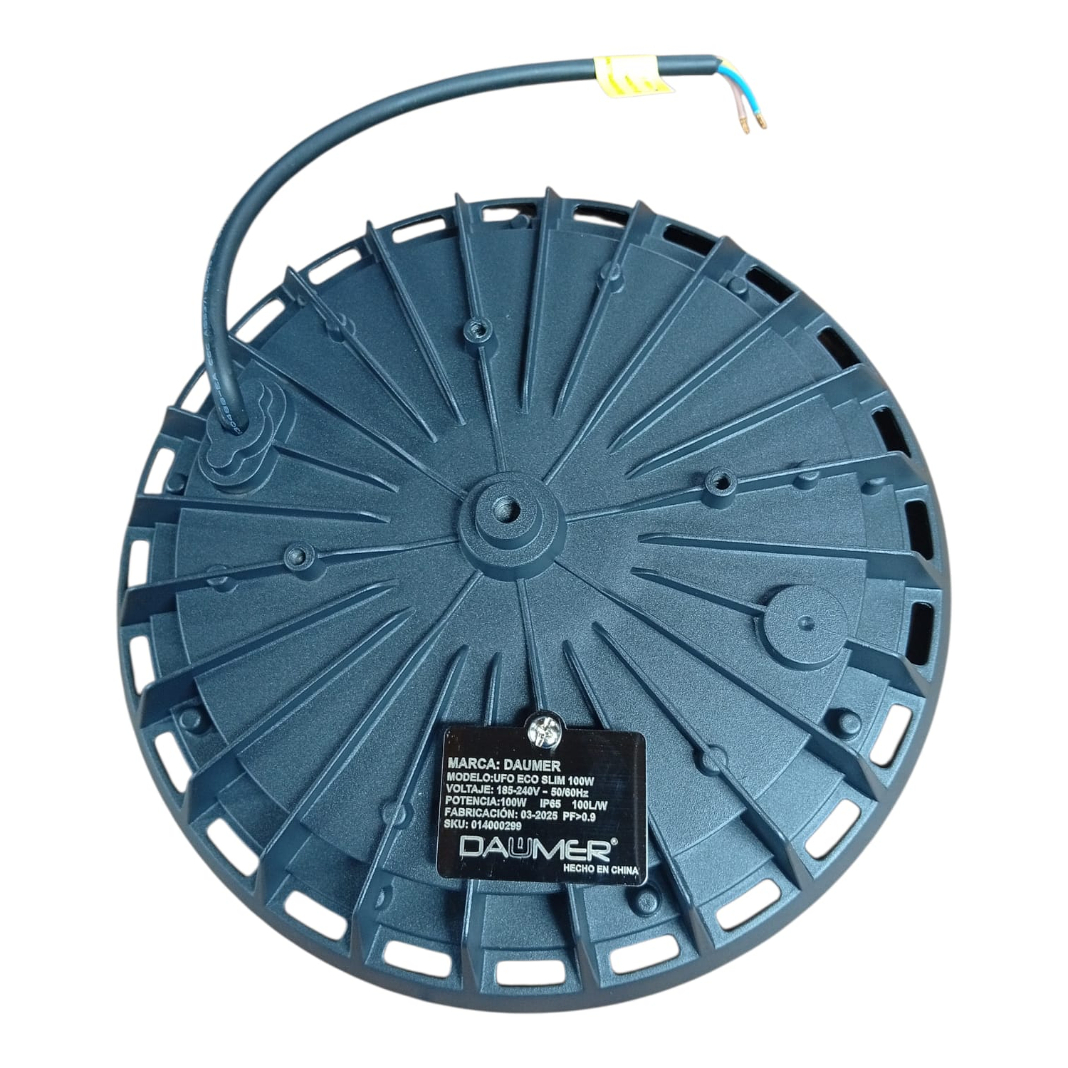 Campana Led Ufo Slim 100w Luz Fría 6500k Ip65 Daumer 3