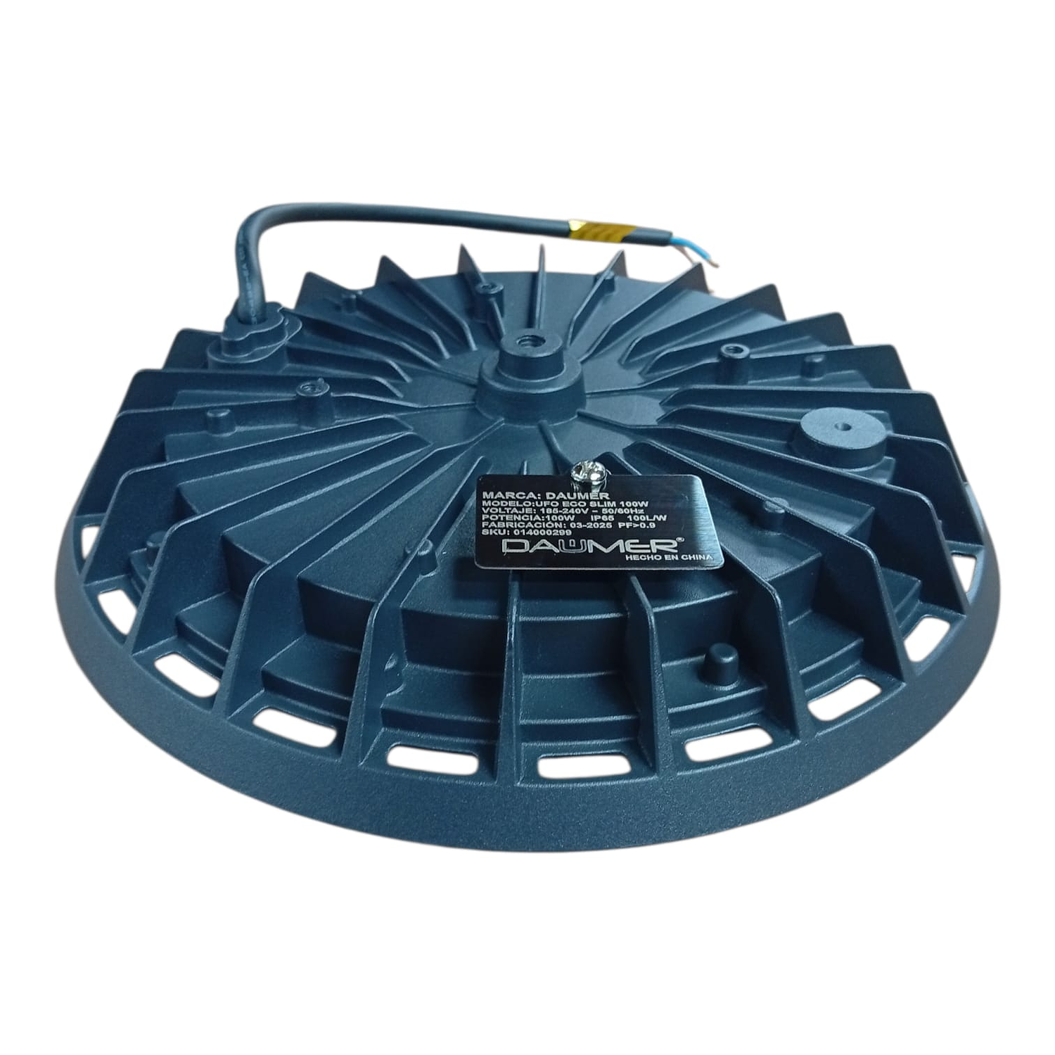 Campana Led Ufo Slim 100w Luz Fría 6500k Ip65 Daumer 4