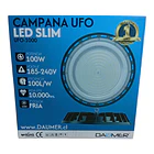 Campana Led Ufo Slim 100w Luz Fría 6500k Ip65 Daumer