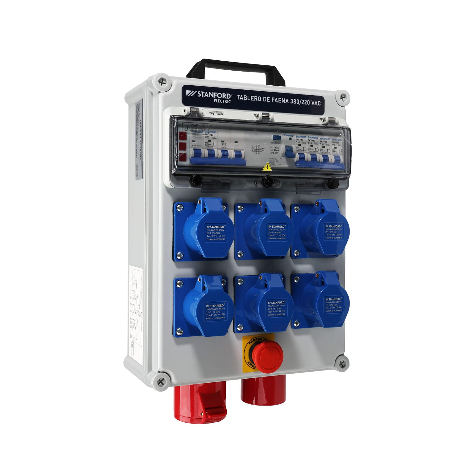 Tablero De Faena Portátil Parada De Emergencia Ip66 Stanford 3