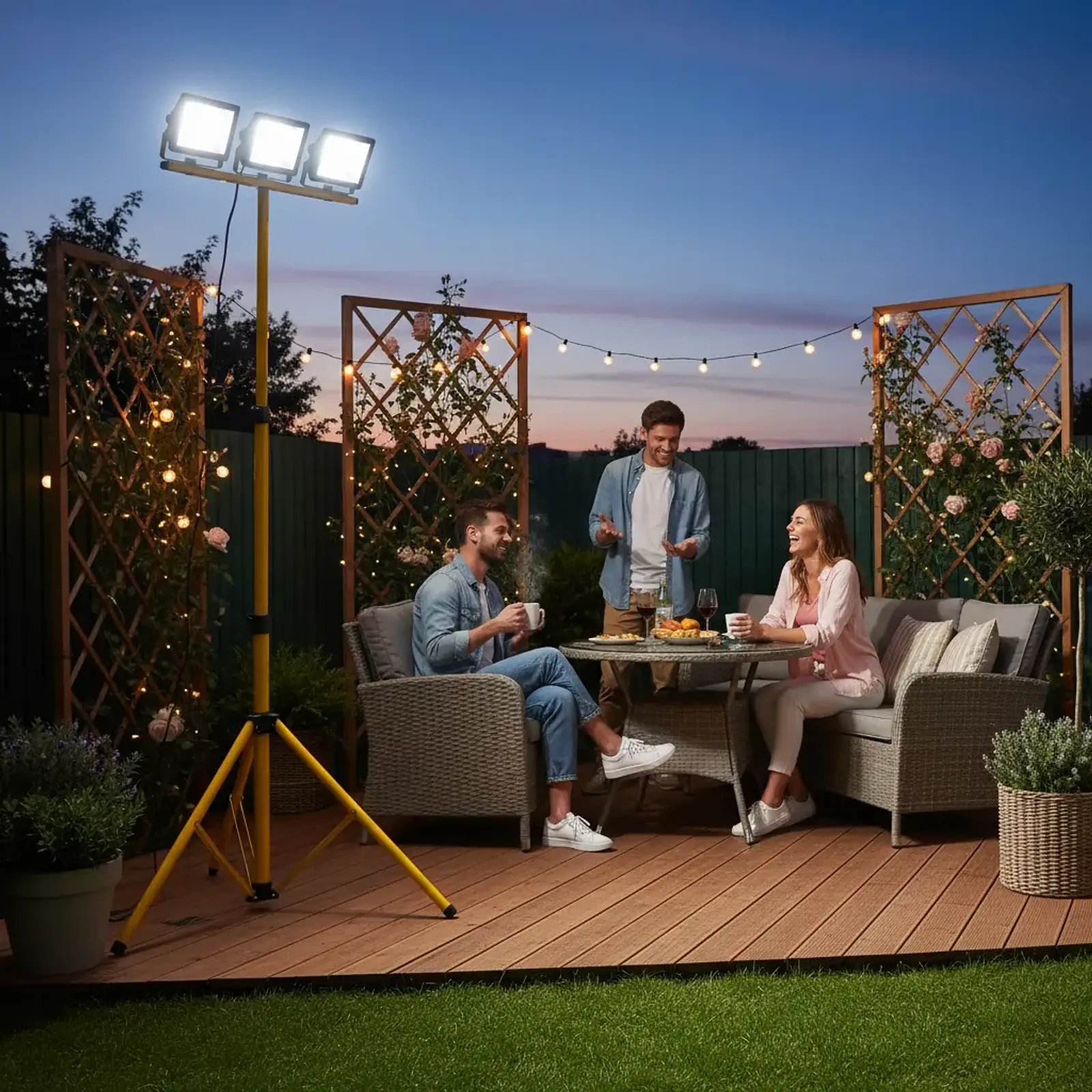 Pack 3 Foco Led 30w Sec Y Soporte Atril Trípode 150cm
