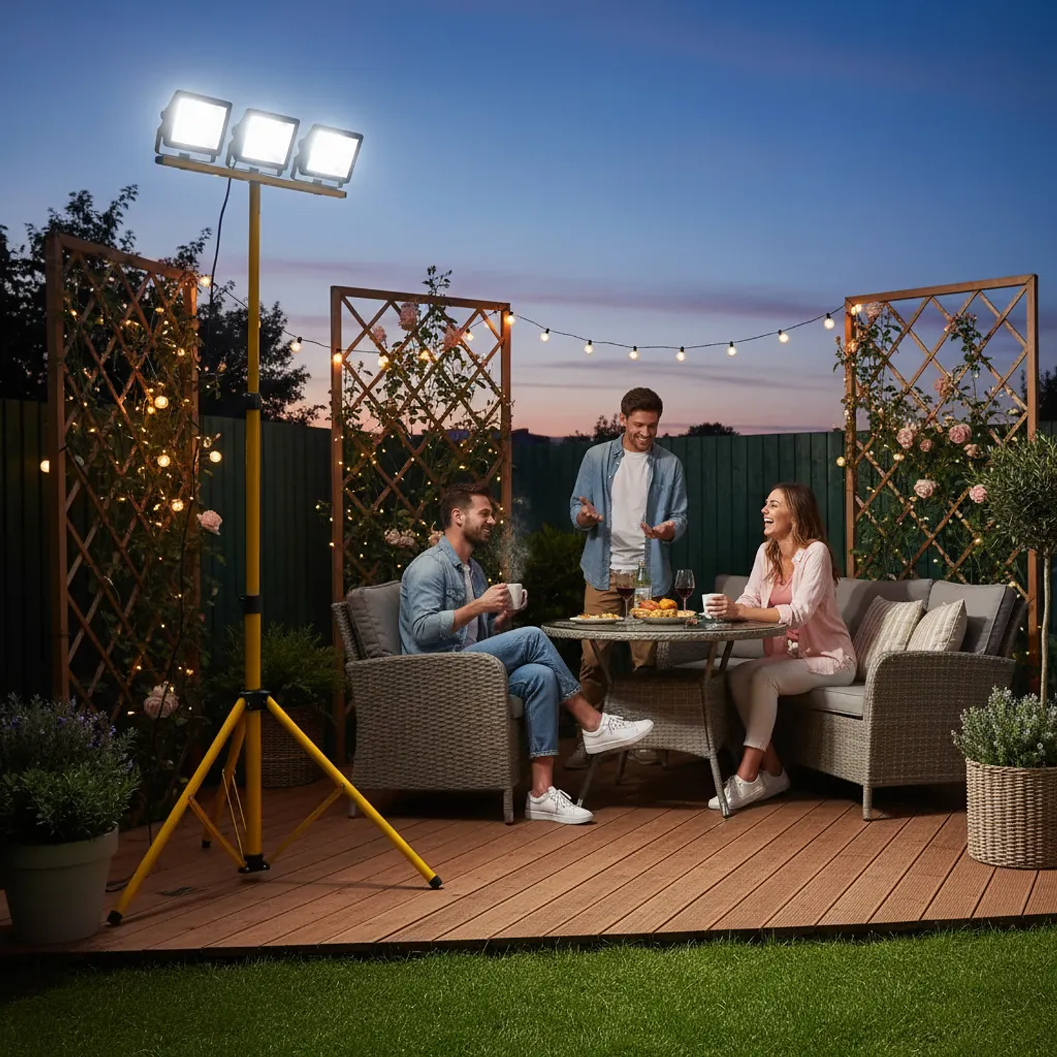 Pack 3 Foco Led 30w Sec Y Soporte Atril Trípode 150cm 1