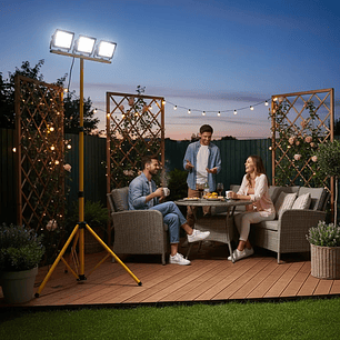 Pack 3 Foco Led 30w Sec Y Soporte Atril Trípode 150cm