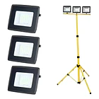 Pack 3 Foco Led 30w Sec Y Soporte Atril Trípode 150cm