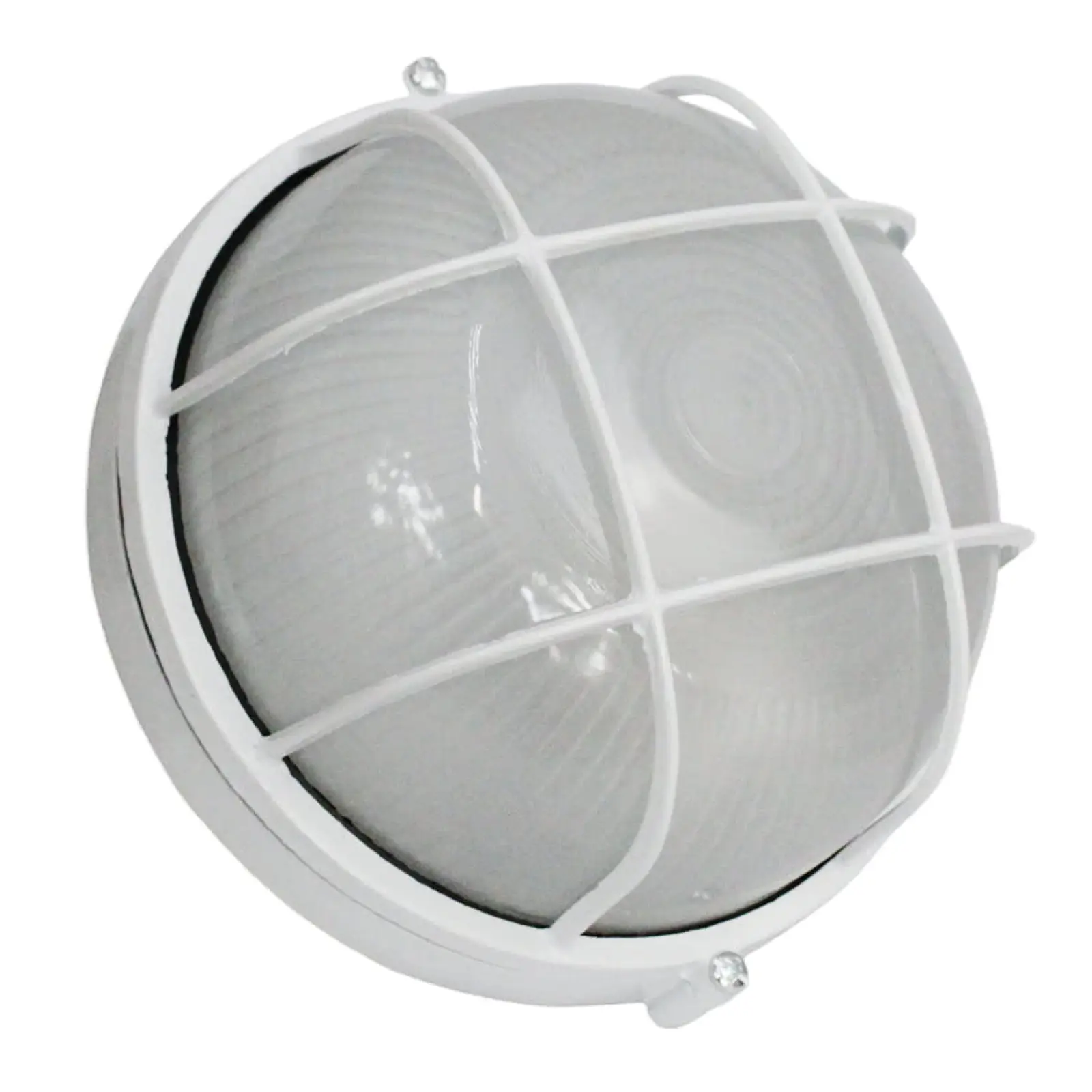 Foco Tortuga Exterior Redonda Con Rejilla E27 60w Ip54