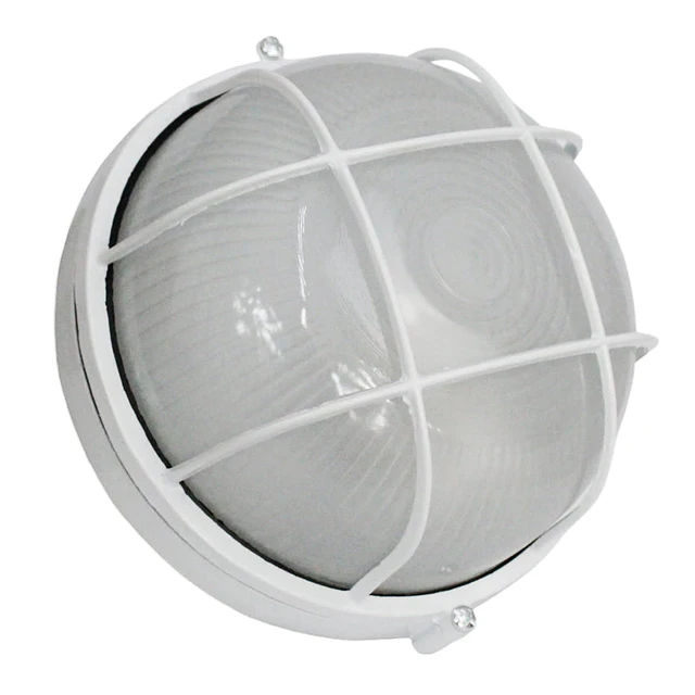 Foco Tortuga Exterior Redonda Con Rejilla E27 60w Ip54