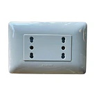 Tomacorriente Enchufe Doble Blanco Punteado 10/16a 220v Sec