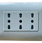 Tomacorriente Enchufe Triple Blanco Punteado 10/16a 220v Sec - Miniatura 1
