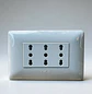 Tomacorriente Enchufe Triple Blanco Punteado 10/16a 220v Sec - Miniatura 4
