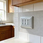 Tomacorriente Enchufe Triple Blanco Punteado 10/16a 220v Sec