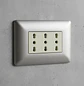 Tomacorriente Enchufe Triple Champagne Puenteado 10/16a Sec - Miniatura 2