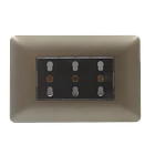 Tomacorriente Enchufe Triple Café Puenteado 10/16a 220v Sec