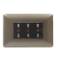 Tomacorriente Enchufe Triple Café Puenteado 10/16a 220v Sec - Miniatura 1