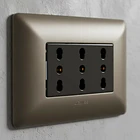 Tomacorriente Enchufe Triple Café Puenteado 10/16a 220v Sec