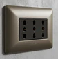 Tomacorriente Enchufe Triple Café Puenteado 10/16a 220v Sec - Miniatura 2
