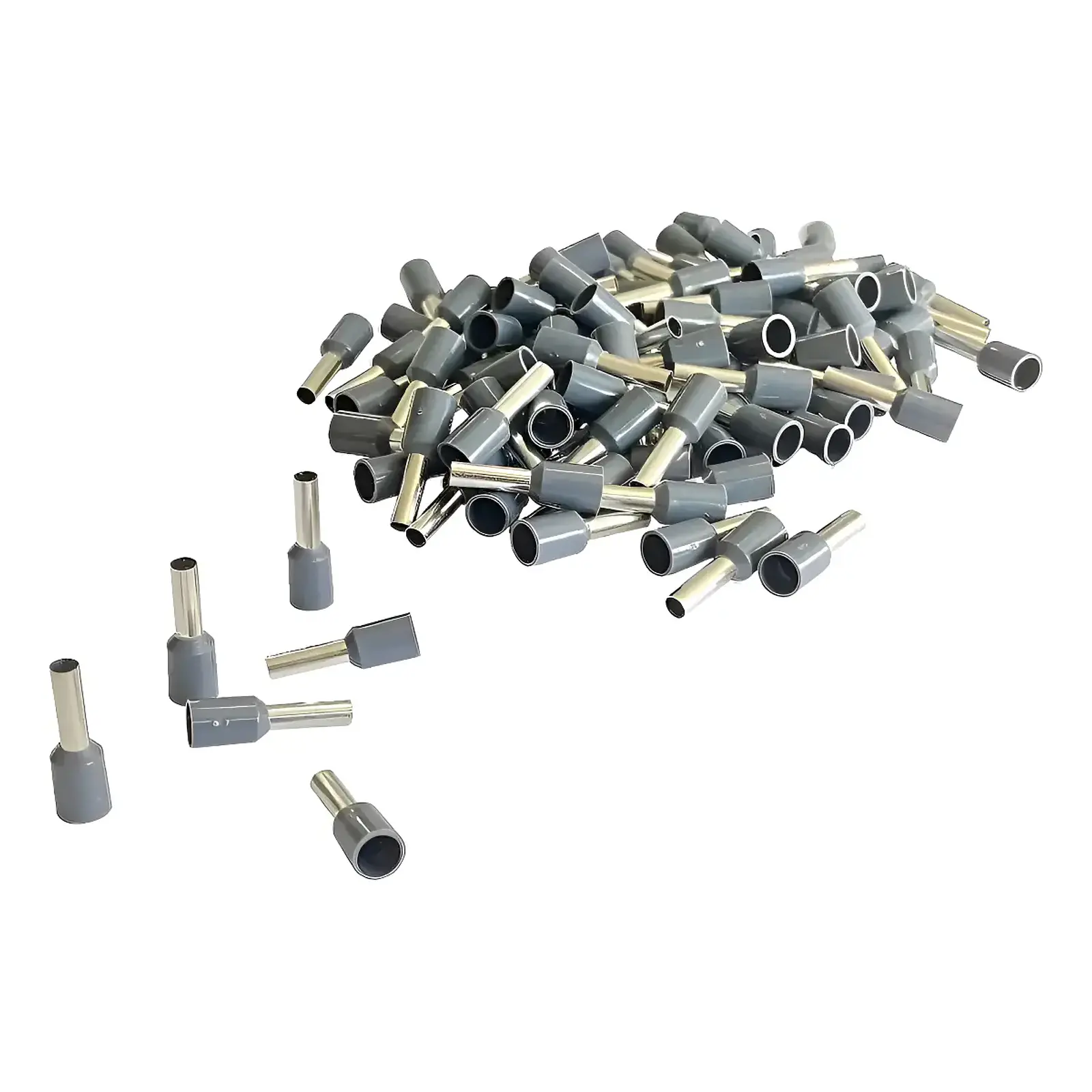 Terminal Ferrul 4mm Gris 100und Cable 12 Awg