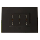 Tomacorriente Enchufe Triple Negro Puenteado 10/16a 220v