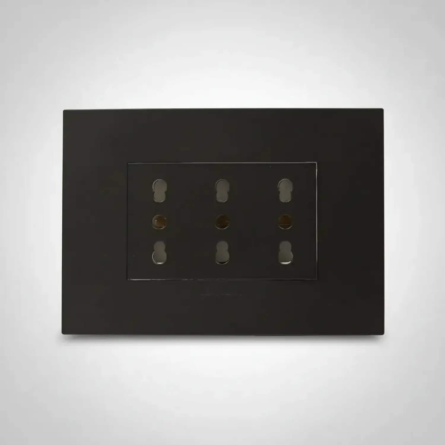 Tomacorriente Enchufe Triple Negro Puenteado 10/16a 220v 4