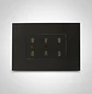 Tomacorriente Enchufe Triple Negro Puenteado 10/16a 220v - Miniatura 4