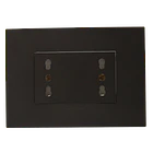 Tomacorriente Enchufe Doble Negro Punteado 16a 220v Sec.