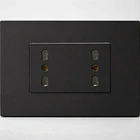 Tomacorriente Enchufe Doble Negro Punteado 16a 220v Sec.