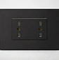 Tomacorriente Enchufe Doble Negro Punteado 16a 220v Sec. - Miniatura 3