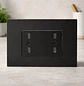 Tomacorriente Enchufe Doble Negro Punteado 16a 220v Sec. - Miniatura 4
