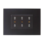 Tomacorriente Enchufe Triple Negro Grafito Puenteado 10/16a Sec