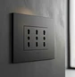 Tomacorriente Enchufe Triple Negro Grafito Puenteado 10/16a Sec - Miniatura 2