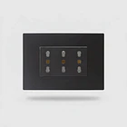 Tomacorriente Enchufe Triple Negro Grafito Puenteado 10/16a Sec
