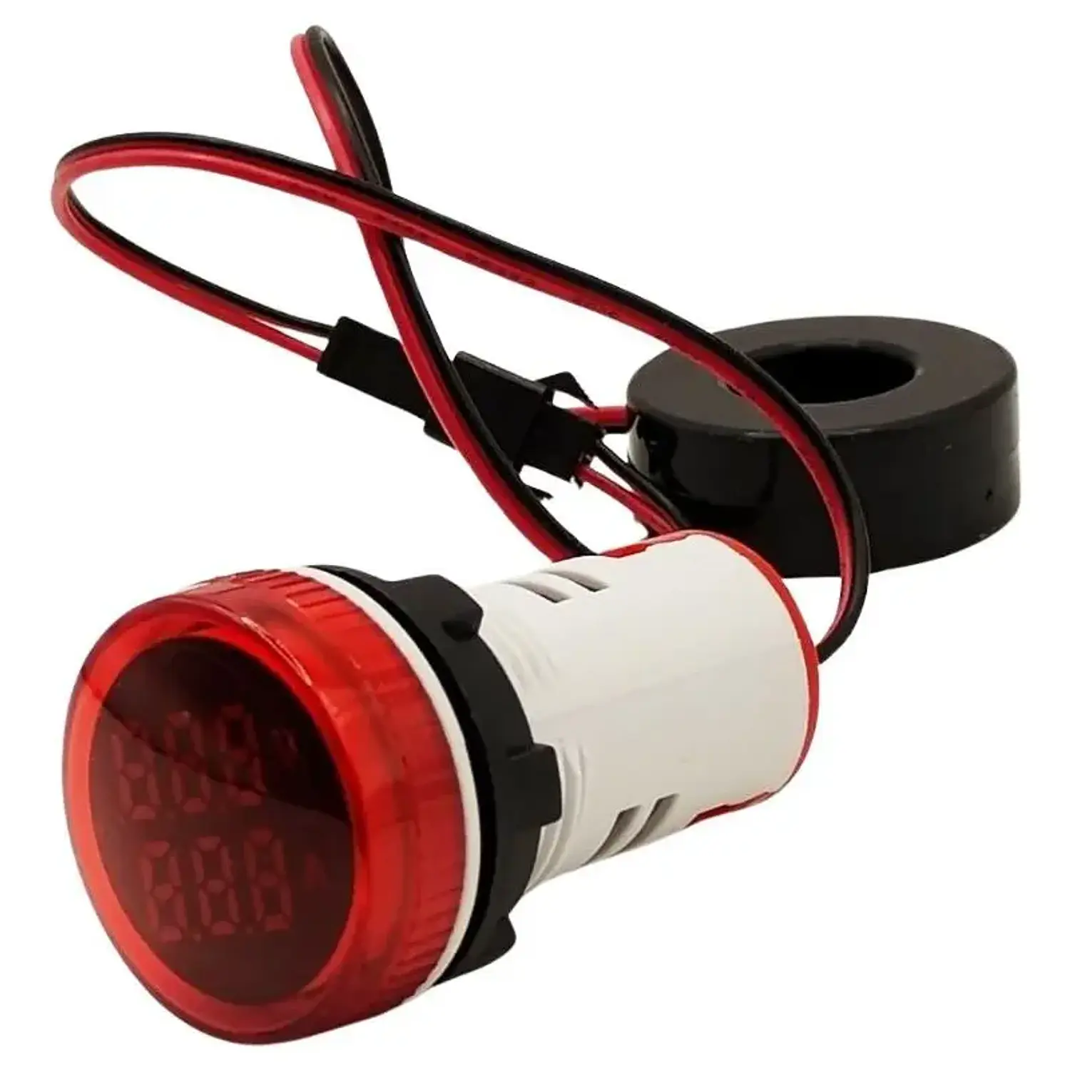 Luz Piloto Led Roja Con Amperímetro Y Voltímetro 22mm 3