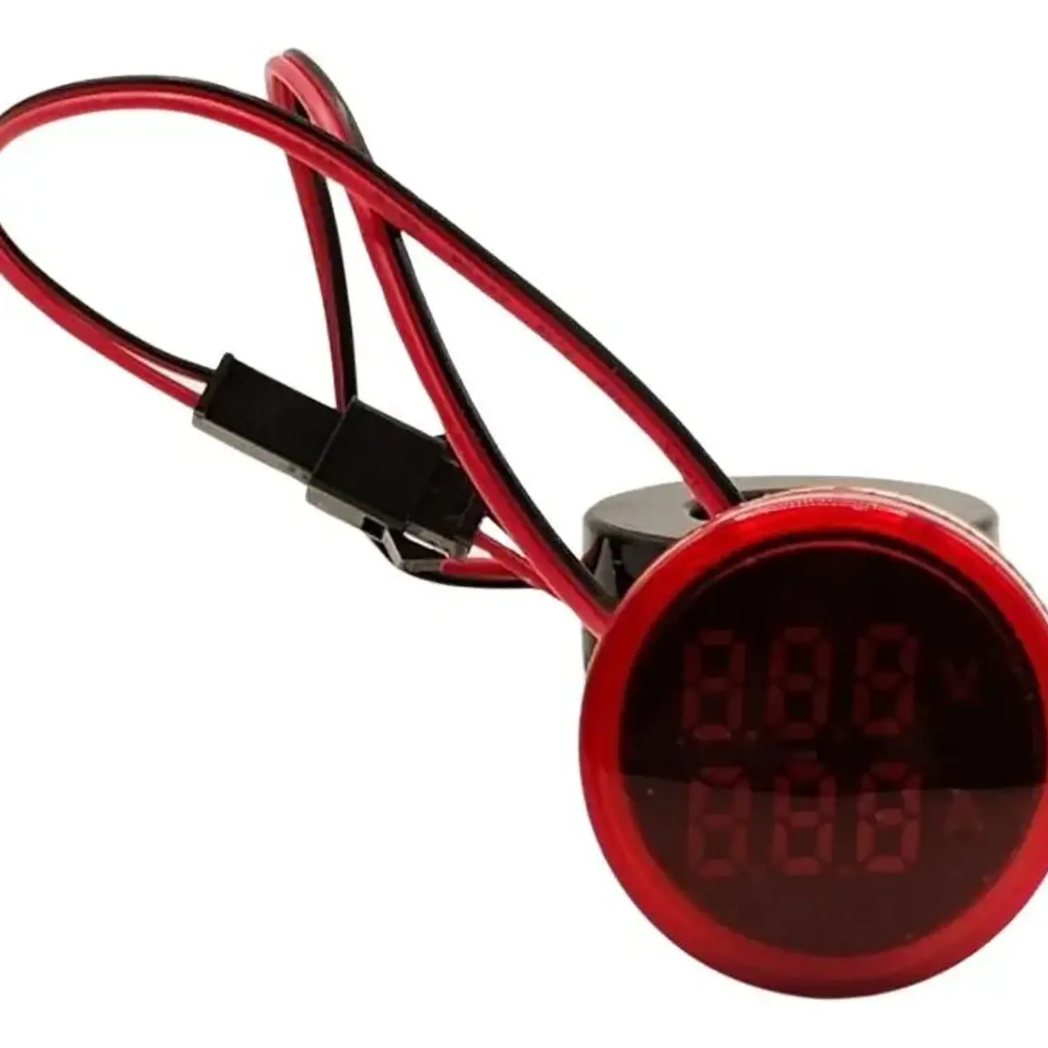 Luz Piloto Led Roja Con Amperímetro Y Voltímetro 22mm 4