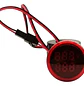 Luz Piloto Led Roja Con Amperímetro Y Voltímetro 22mm - Miniatura 4