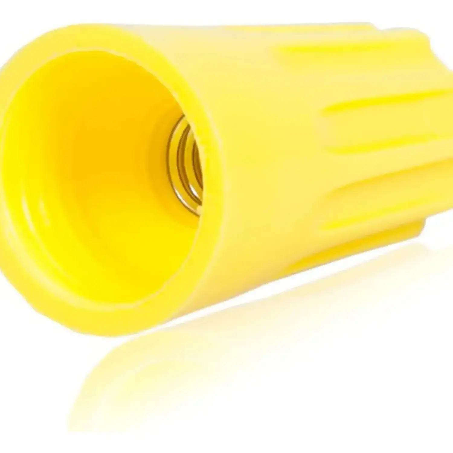 Conector Plástico Cónico Para Cable 1.5mm Amarillo 100 Und 4