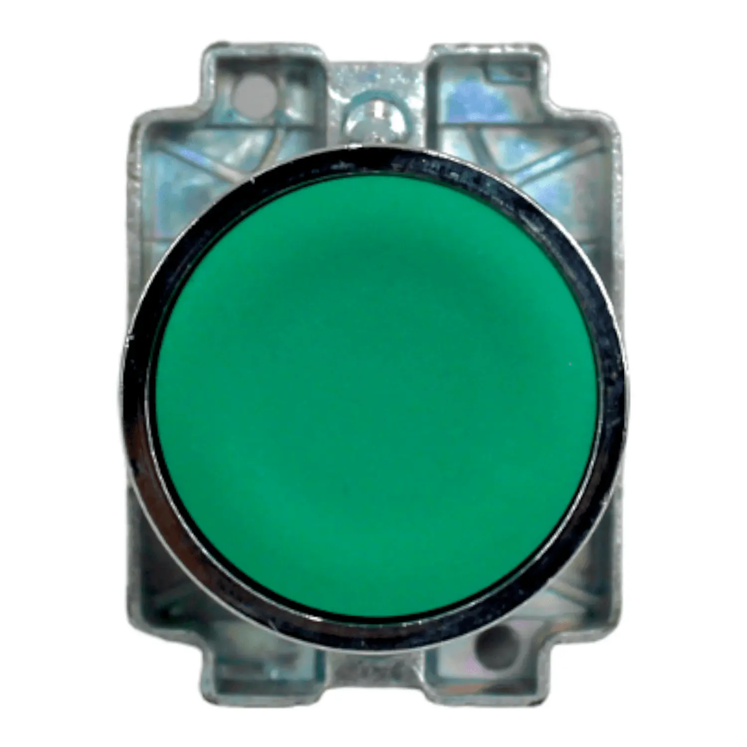 Botón Pulsador Metálico De Partir 22mm Verde 4
