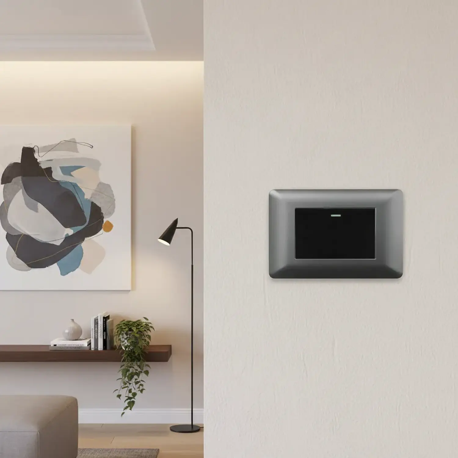 Interruptor Simple Conmutador Teclon 9/24 Gris 10a Sec 2
