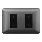 Tomacorriente Enchufe Doble Gris 10a 220v Sec Want