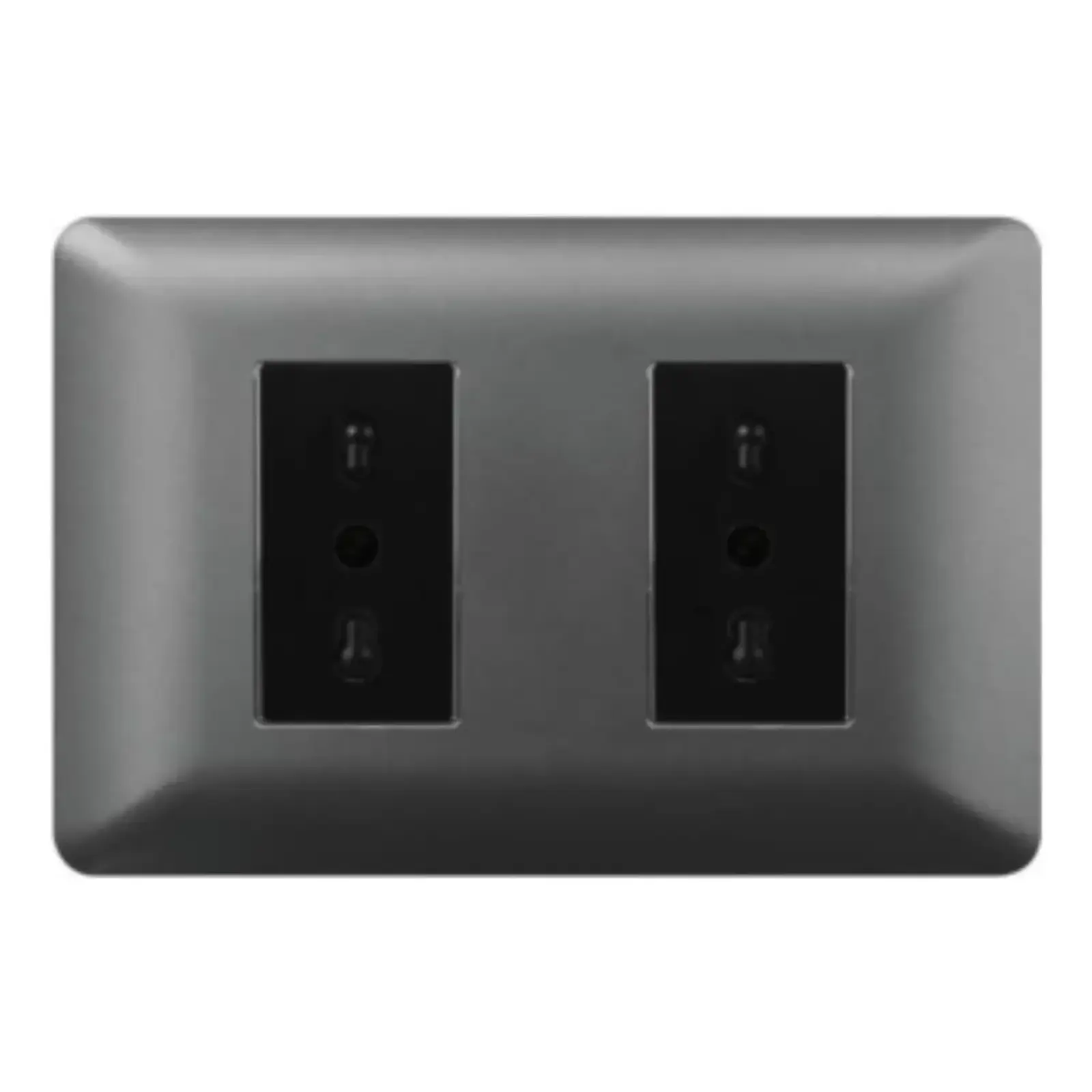 Tomacorriente Enchufe Doble Gris 10a 220v Sec Want