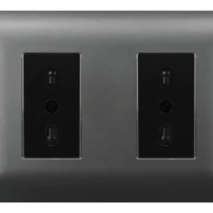 Tomacorriente Enchufe Doble Gris 10a 220v Sec Want