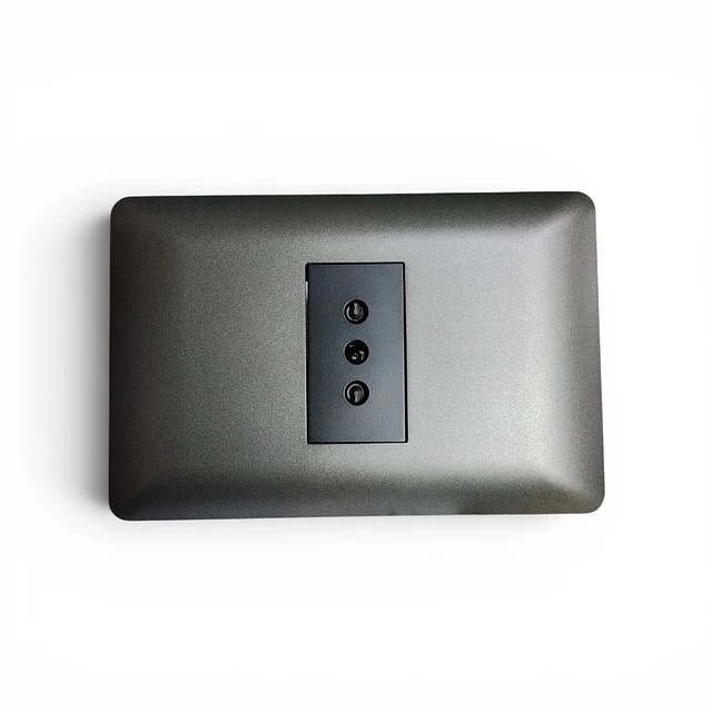 Tomacorriente Enchufe Simple Gris 10a 250v Want Sec