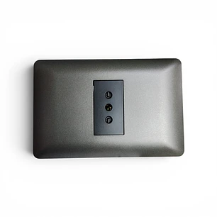 Tomacorriente Enchufe Simple Gris 10a 250v Want Sec
