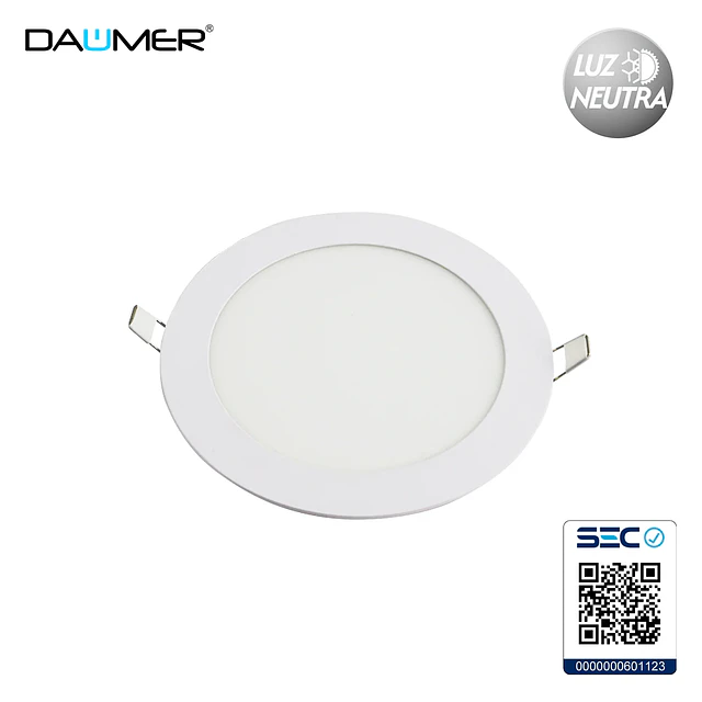 Panel Led Foco Plafón Embutido Redondo 3w 8.3cm Diámetro Luz Neutra