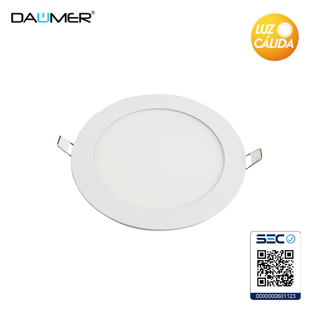 Panel Led Foco Plafón Embutido Redondo 3w 8.3cm Diámetro Luz Calida