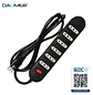 Alargador 6 Tomas 10a C/ Interruptor Negro 3 Mts Cert Sec - Miniatura 1
