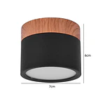 Panel Led Sobrepuesto Decorativo Madera Luz Calida 3000K 7 W