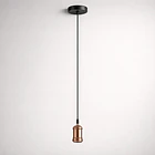 Lampara Colgante Techo Soquete Vintage Dorado E27
