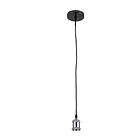 Lampara Colgante Techo Soquete Vintage Plateado E27