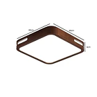 Panel Plafón Led Borde Madera Sobrepuesto 40cm 48w 3cct Con control